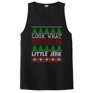 Look What You Did Ya Little Jerk Fun Xmas Ugly Christmas Cool Gift PosiCharge Competitor Tank