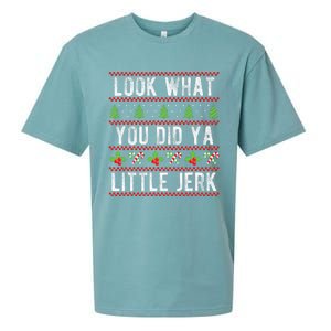 Look What You Did Ya Little Jerk Christmas Holiday  Sueded Cloud Jersey T-Shirt