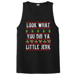 Look What You Did Ya Little Jerk Christmas Holiday Xmas PosiCharge Competitor Tank