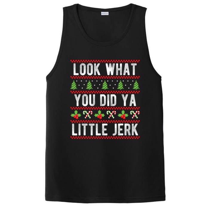 Look What You Did Ya Little Jerk Christmas Holiday Xmas PosiCharge Competitor Tank