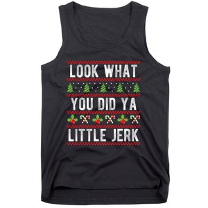 Look What You Did Ya Little Jerk Christmas Holiday Xmas Tank Top