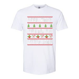 Look What You Did Ya Little Jerk Christmas Holiday Xmas Softstyle CVC T-Shirt