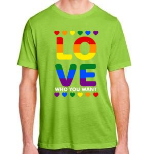 Love Who You Want Pride Lgbt Equivalent Gift Adult ChromaSoft Performance T-Shirt