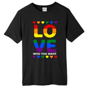 Love Who You Want Pride Lgbt Equivalent Gift Tall Fusion ChromaSoft Performance T-Shirt