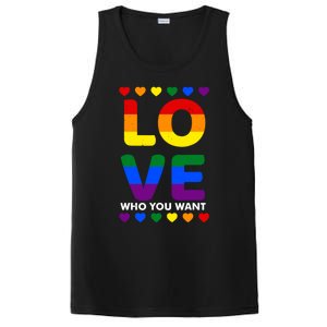 Love Who You Want Pride Lgbt Equivalent Gift PosiCharge Competitor Tank