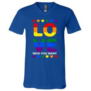 Love Who You Want Pride Lgbt Equivalent Gift V-Neck T-Shirt