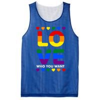 Love Who You Want Pride Lgbt Equivalent Gift Mesh Reversible Basketball Jersey Tank