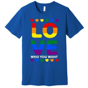 Love Who You Want Pride Lgbt Equivalent Gift Premium T-Shirt