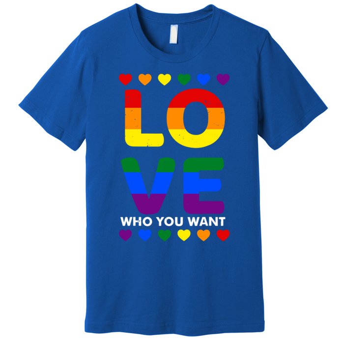 Love Who You Want Pride Lgbt Equivalent Gift Premium T-Shirt