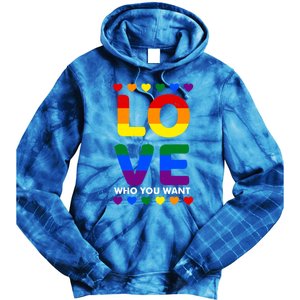 Love Who You Want Pride Lgbt Equivalent Gift Tie Dye Hoodie