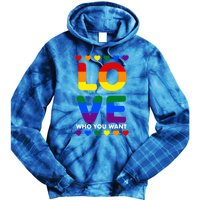 Love Who You Want Pride Lgbt Equivalent Gift Tie Dye Hoodie