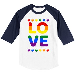 Love Who You Want Pride Lgbt Equivalent Gift Baseball Sleeve Shirt