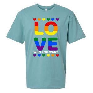 Love Who You Want Pride Lgbt Equivalent Gift Sueded Cloud Jersey T-Shirt