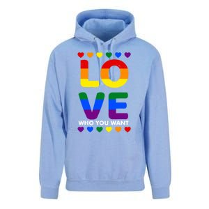 Love Who You Want Pride Lgbt Equivalent Gift Unisex Surf Hoodie