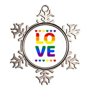 Love Who You Want Pride Lgbt Equivalent Gift Metallic Star Ornament