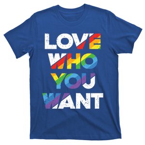 Love Who You Want Rainbow Lgbtq Gay Rights Equality Gift T-Shirt