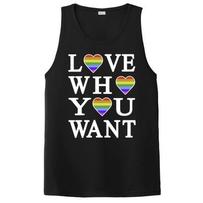 Love Who You Want Rainbow Pro Gay Hu Equality Gift PosiCharge Competitor Tank