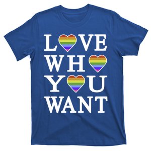 Love Who You Want Rainbow Pro Gay Hu Equality Gift T-Shirt