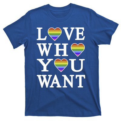 Love Who You Want Rainbow Pro Gay Hu Equality Gift T-Shirt