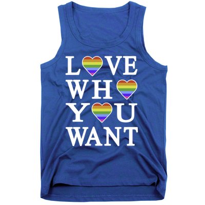 Love Who You Want Rainbow Pro Gay Hu Equality Gift Tank Top