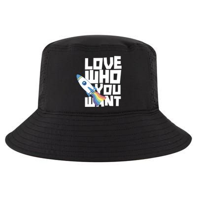 Love Who You Want Rainbow Proud Lgbtq Pride Gay Gift Cool Comfort Performance Bucket Hat