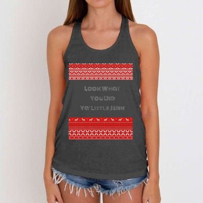 Look What You Did Ya Little Jerk Women's Knotted Racerback Tank