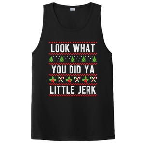 Look What You Did Ya Little Jerk Christmas Holiday Xmas Cool Gift PosiCharge Competitor Tank