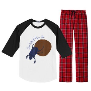 Love What You Do Funny Dung Beetle Bug Raglan Sleeve Pajama Set