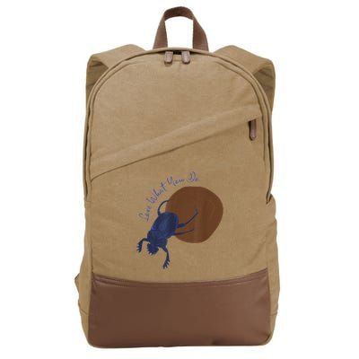 Love What You Do Funny Dung Beetle Bug Cotton Canvas Backpack