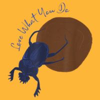 Love What You Do Funny Dung Beetle Bug Sustainable Knit Beanie