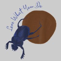 Love What You Do Funny Dung Beetle Bug Tie-Dye T-Shirt