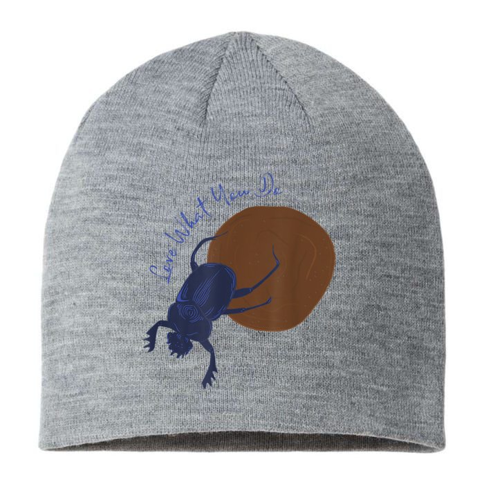 Love What You Do Funny Dung Beetle Bug Sustainable Beanie