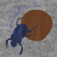 Love What You Do Funny Dung Beetle Bug Sustainable Beanie