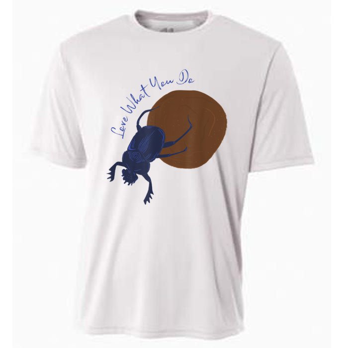 Love What You Do Funny Dung Beetle Bug Cooling Performance Crew T-Shirt