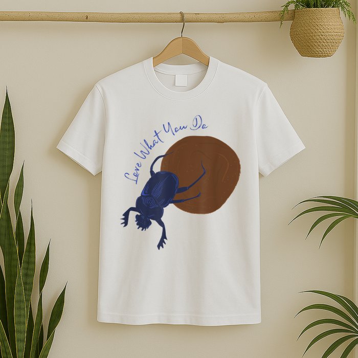 Love What You Do Funny Dung Beetle Bug T-Shirt