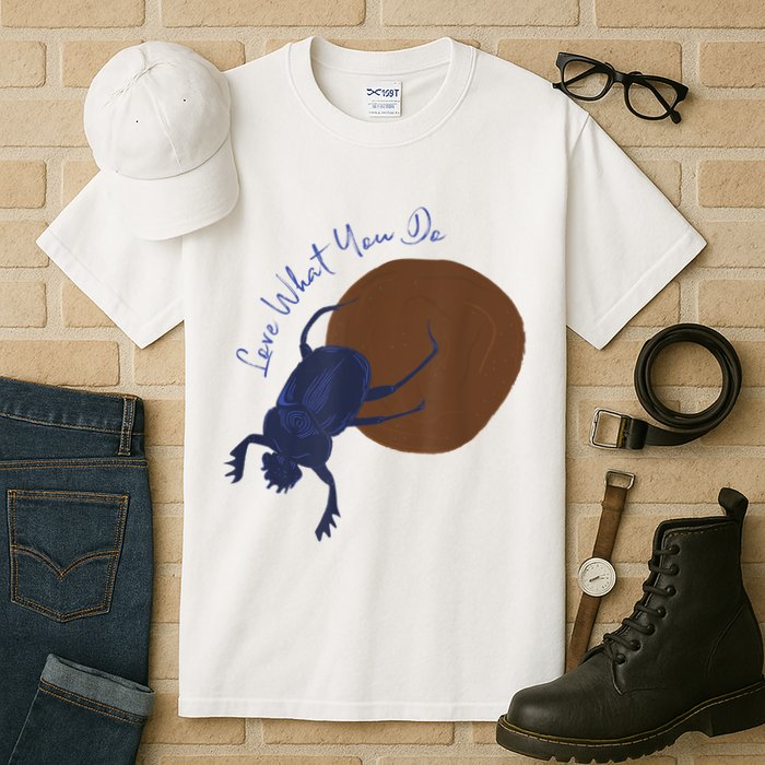 Love What You Do Funny Dung Beetle Bug Tall T-Shirt
