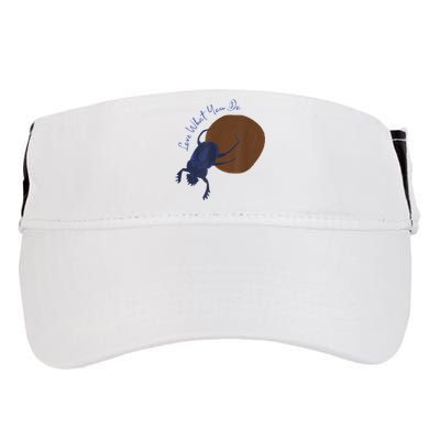 Love What You Do Funny Dung Beetle Bug Adult Drive Performance Visor