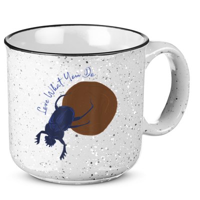 Love What You Do Funny Dung Beetle Bug 15oz Campfire Ceramic Mug