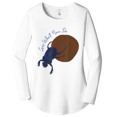 Love What You Do Funny Dung Beetle Bug Women's Perfect Tri Tunic Long Sleeve Shirt