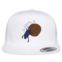 Love What You Do Funny Dung Beetle Bug Flat Bill Trucker Hat