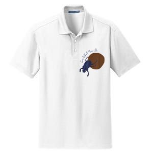 Love What You Do Funny Dung Beetle Bug Dry Zone Grid Polo