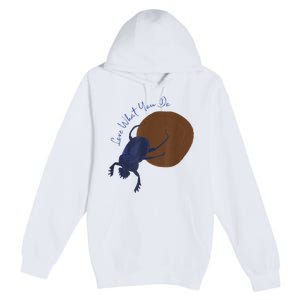 Love What You Do Funny Dung Beetle Bug Premium Pullover Hoodie