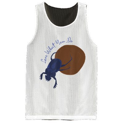 Love What You Do Funny Dung Beetle Bug Mesh Reversible Basketball Jersey Tank
