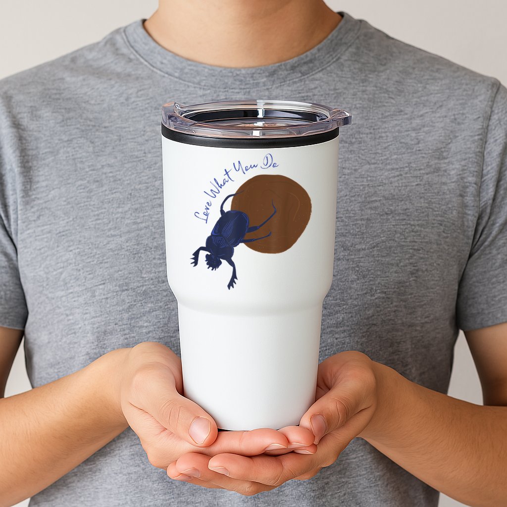 Love What You Do Funny Dung Beetle Bug Tumbler