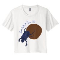 Love What You Do Funny Dung Beetle Bug Crop Top