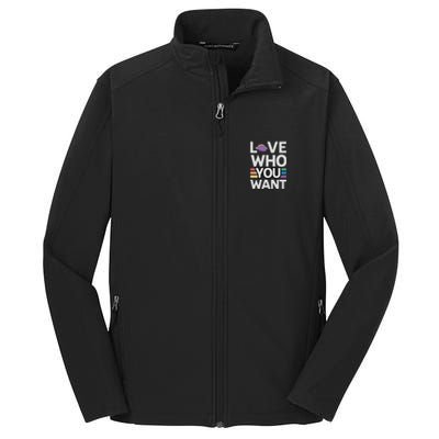 Love Who You Want Stegosaurus Lgbtq Dinosaur Lover Funny Gift Core Soft Shell Jacket