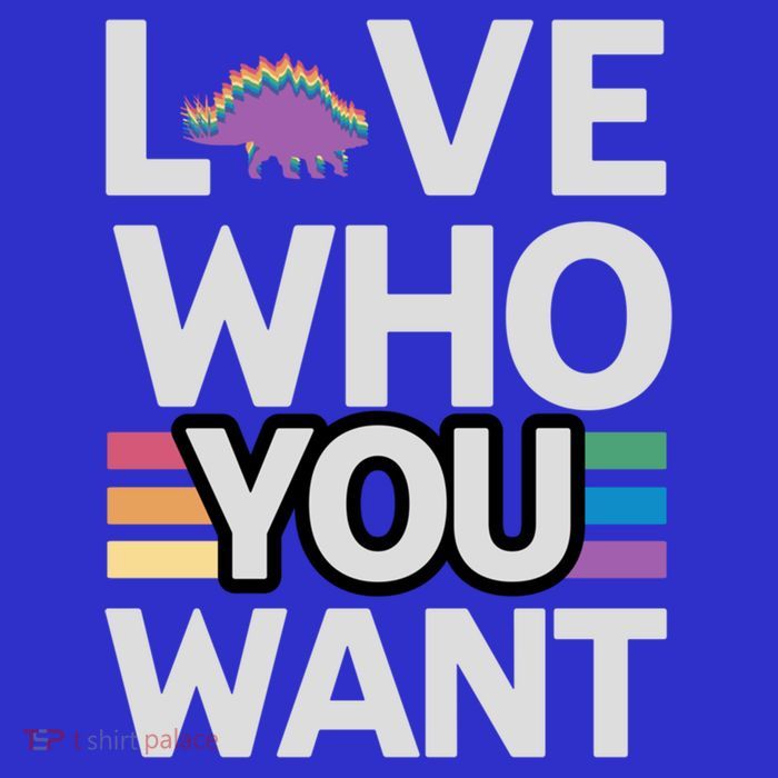 Love Who You Want Stegosaurus Lgbtq Dinosaur Lover Funny Gift Tank Top