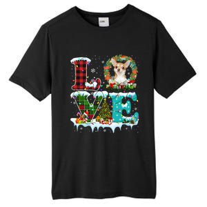 Love Xmas Chihuahua Christmas Lights Santa Reindeer Dog Gift Tall Fusion ChromaSoft Performance T-Shirt