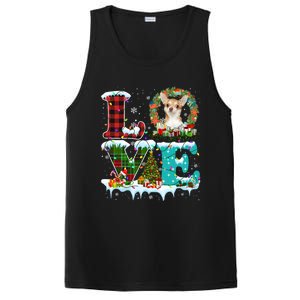 Love Xmas Chihuahua Christmas Lights Santa Reindeer Dog Gift PosiCharge Competitor Tank