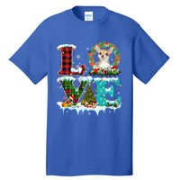 Love Xmas Chihuahua Christmas Lights Santa Reindeer Dog Gift Tall T-Shirt